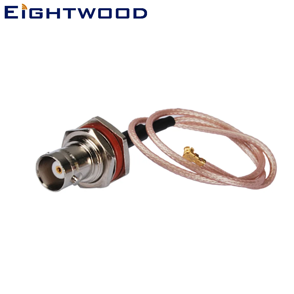 Eightwood RF Cable Assembly RG178 Cable 15cm IPX/U.fl Female to BNC Female Bulkhead for GPS,Bluetooth,Wireless Routers Radio