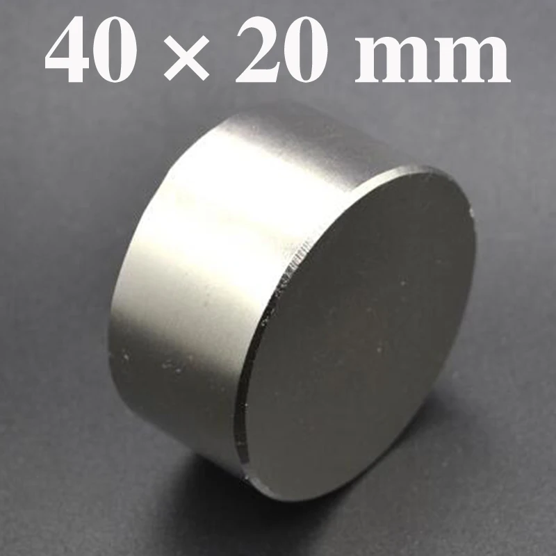 

HYSAMTA 1PC hot magnet 40x20 mm N52 Round strong magnets powerful Neodymium magnet 40x20mm Magnetic metal 40*20mm