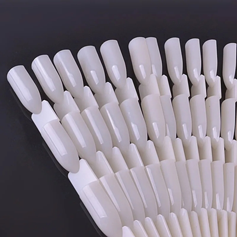 50pcs/set 150 Tips 3 Knots Nail Art Display Swatch Fan-Shaped Chart UV Gel Nail Polish Practice Color Card Palette Tool