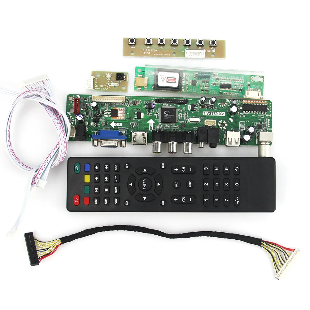 T.VST59.03 LCD/LED Controller Driver Board For B156XW01 V.2  LTN156AT01 (TV+HDMI+VGA+CVBS+USB) LVDS Reuse Laptop 1366x768