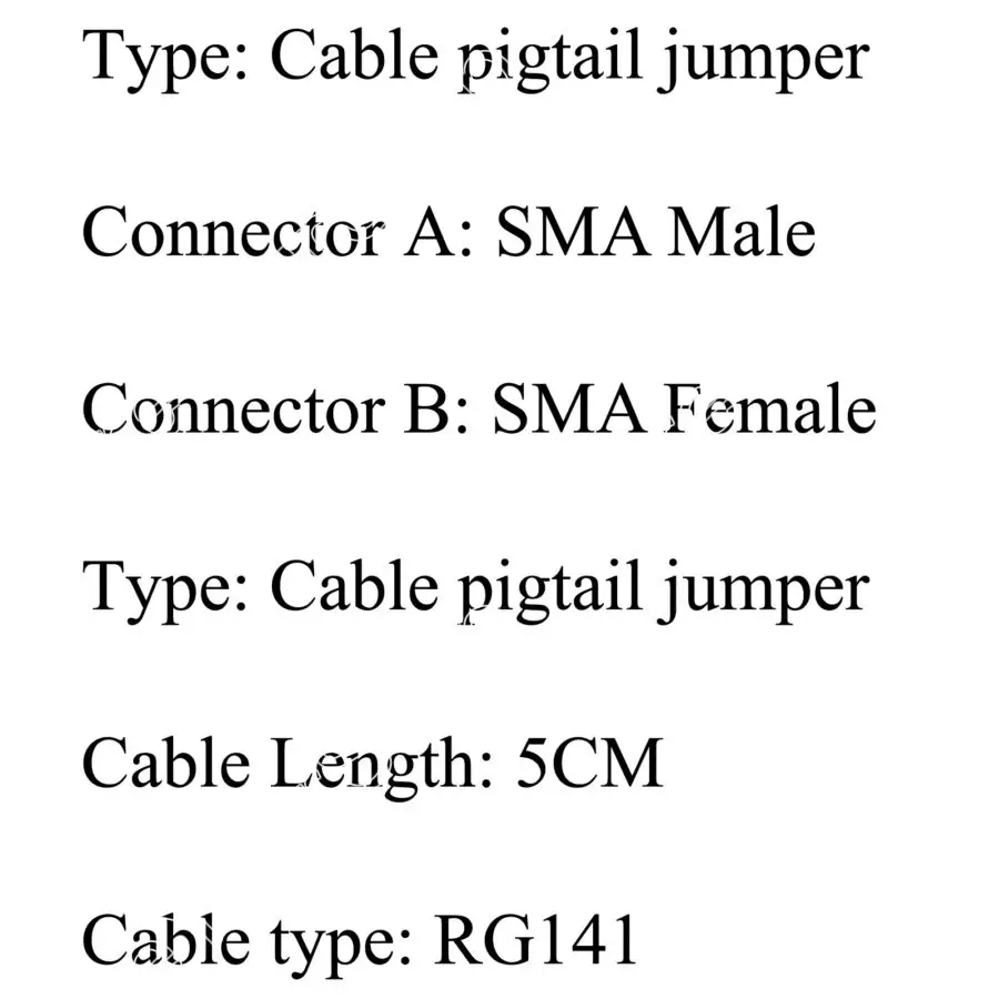 Areyourshop Sale 5CM SMA Male To SMA Female RG141 Extension Cable Made With Semi Rigid Cable  Jackpl