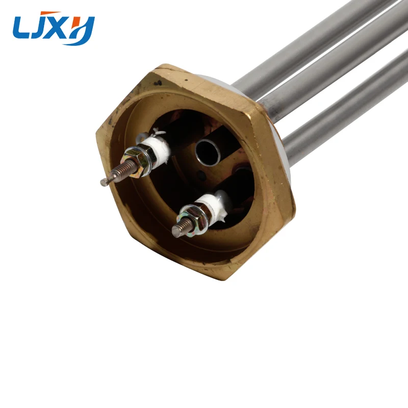 LJXH 220V 1KW/1.5KW/2KW Electric Water Tubular Heater Immersion Heating Element 1 1/4 Inch Thread with Probe Tube