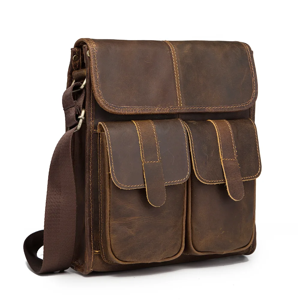 New Fashion Quality Leather Multifunction Male Casual messenger bag Satchel cowhide 10\