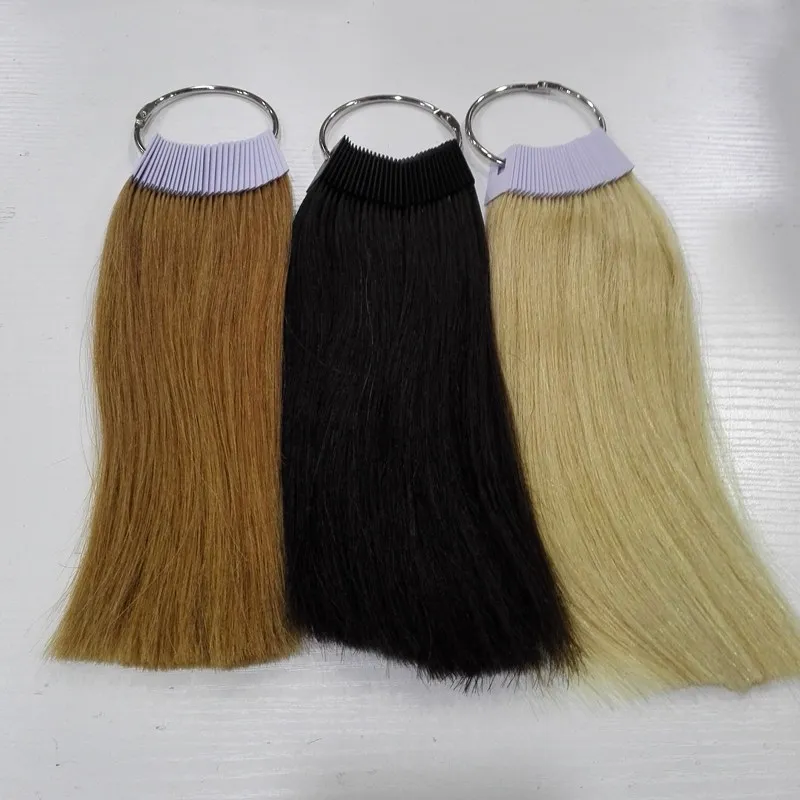 8 inch human hair color ring for salon hair  color chart  three color /lot