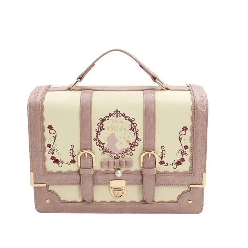 Styl Lolita różowa alicja hafty torebka osie femm torba na ramię torba szkolna Wo Lady Girls BAG