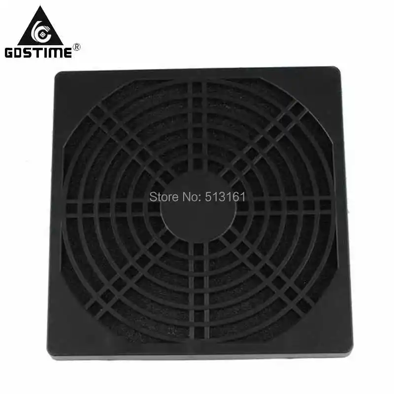 2 Pcs Gdstime 12 Cm 120 Mm Penggemar Tahan Debu Layar Computer Casing Jaring Buah Debu Spons Penyaring Hitam