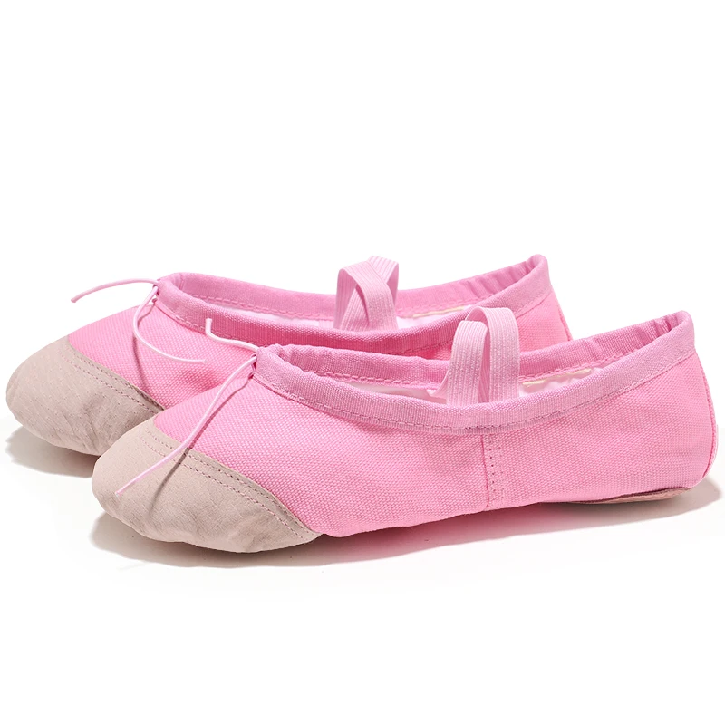 USHINE Ballet Canvas Dance Shoes for Toddler Kids Women Ballet Slippers for Dancing