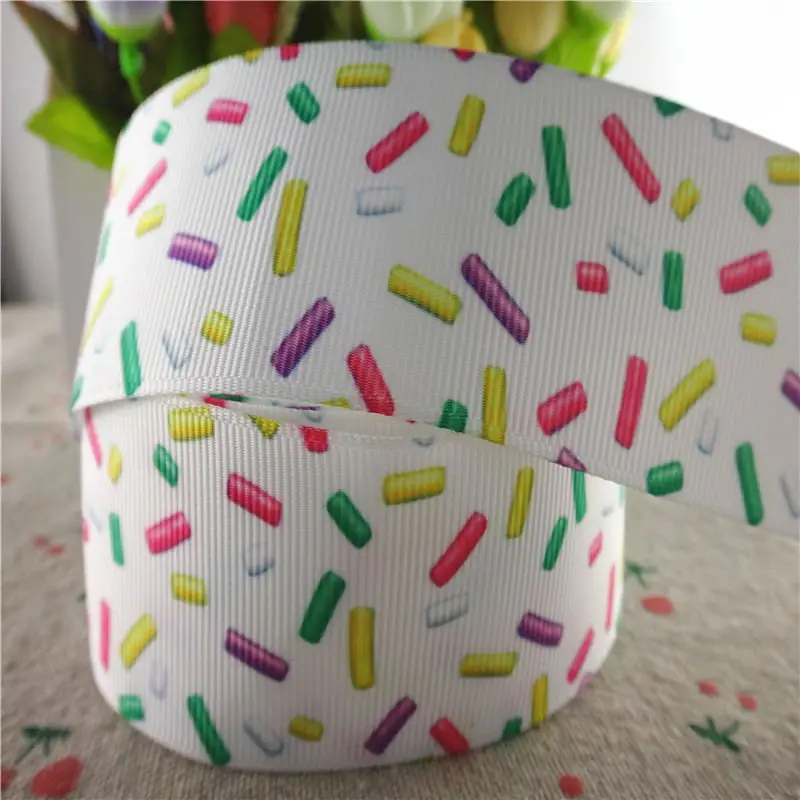18081808, 1-1/2" 38mm 10 Yards bedruckte Ripsbandbänder mit Süßigkeiten- und Kuchenmotiven, DIY-Haarschleifen, handgefertigte Materialien – Detail 4