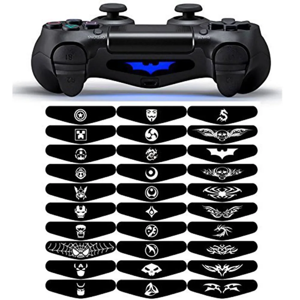 30Pcs Led Licht Bar Cover Decal Skin Sticker Voor Playstation 4 Slanke Pro Controller Gamepad Stickers Led Licht Stickers voor PS4