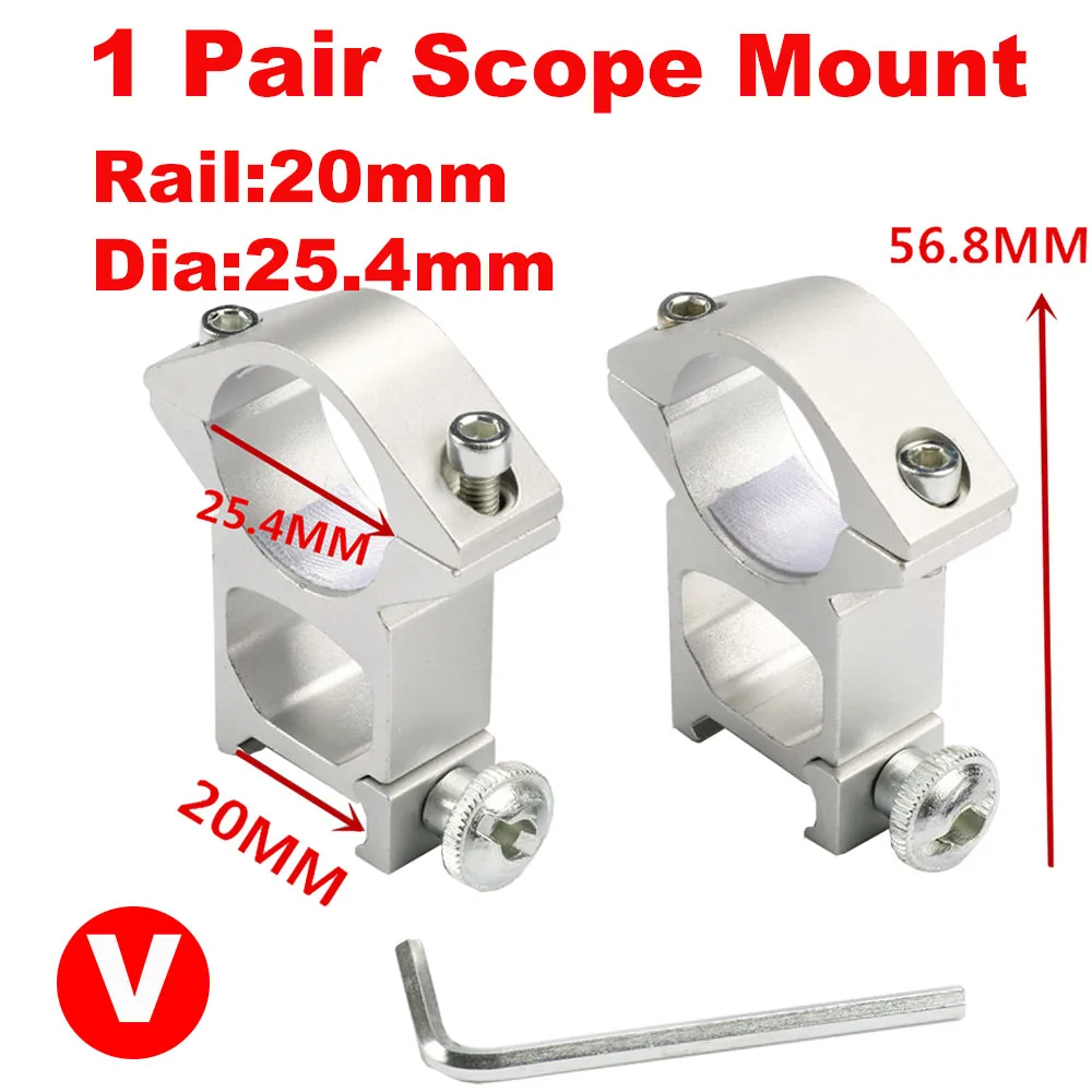 2 Stuks 30Mm/25.4Mm Scope Mount Riflescope Ringen Mount 11Mm Zwaluwstaart Scope Rail/20Mm picatinny Voor Rifle Scope Mount Jacht