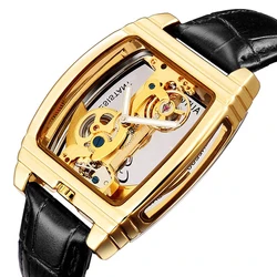 Orologio da polso meccanico automatico di moda classica da uomo orologio trasparente scheletro bracciale in acciaio inossidabile cinturino in rete da uomo 2023