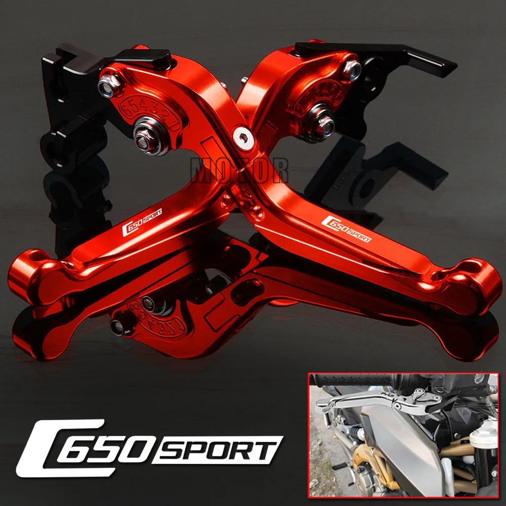 Motorcycle CNC Aluminum Brake Clutch Levers For BMW C650Sport 2015-2017 C650 C 650 Sport Adjustable Foldable Extendable Lever