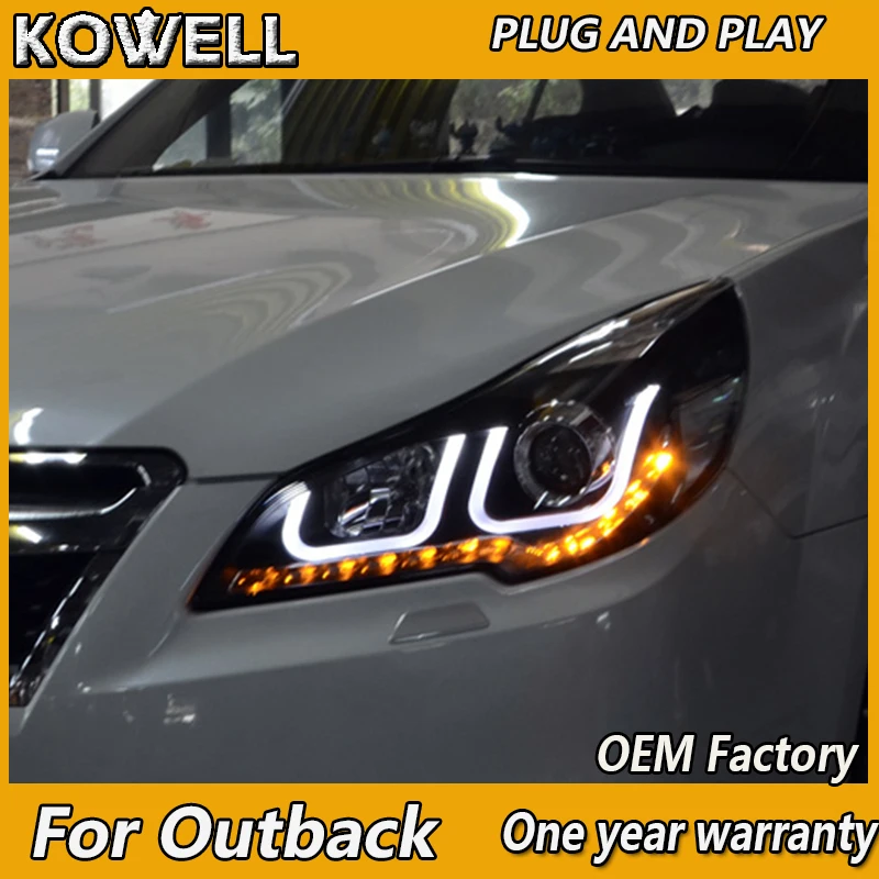 

KOWELL Car Styling for Outback Headlights Outback LED Headlight DRL Lens Double Beam H7 HID Xenon Car Accessories