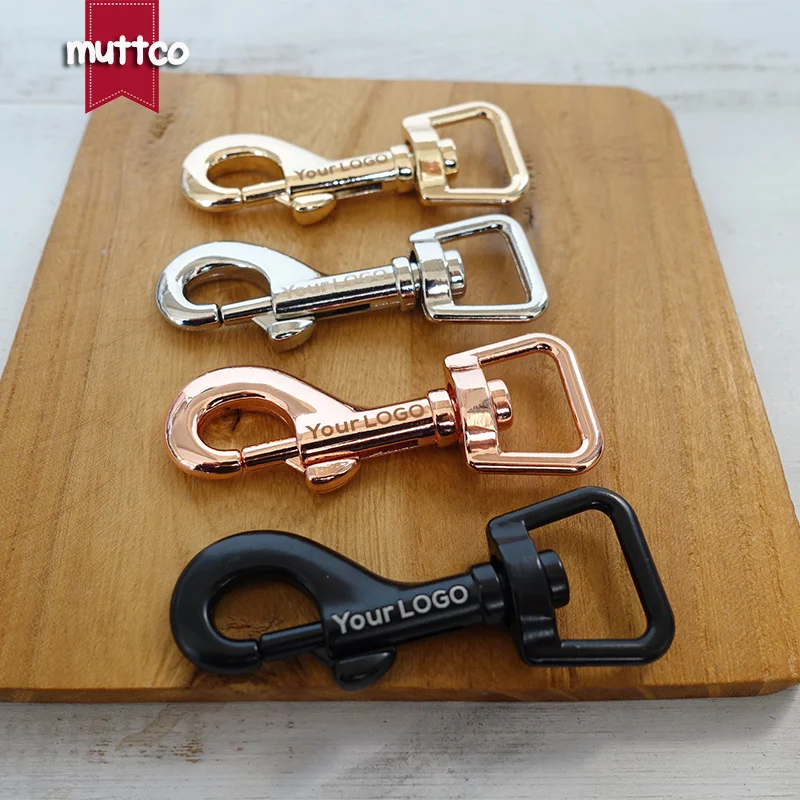 50pcs/lot Engraved buckle, We provide laser engraving service customize LOGO 15mm dog clip hook 4 colors