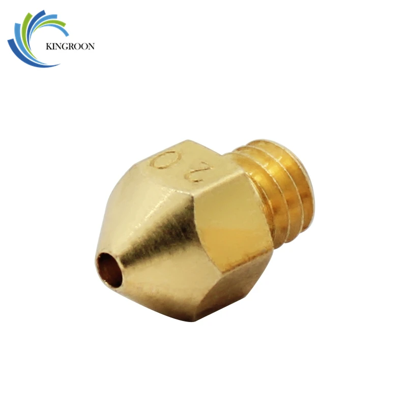 M6 Copper Nozzle 1.0mm 1.5mm 2.0mm Larger Diameter Nozzles For 1.75mm 3mm Filament Big Hole Brass Nozzle 3D Printer Parts