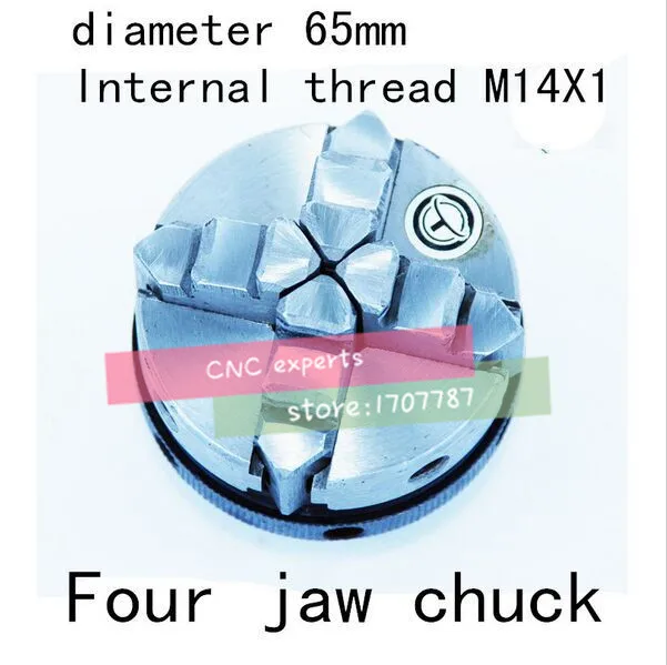 65MM four jaw chuck Manual chuck woodworking lathe tool Internal thread M14X1 free shipping