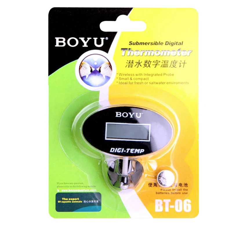 Boyu BT-06 Submersible Digital Thermometer Aquarium Marine Fish Tank Reptile Lizard Tank