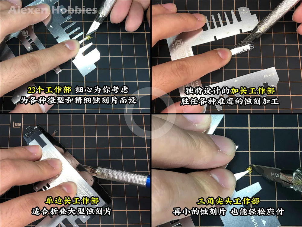 for Gundam Model Tanks Ships Photo Etched Parts Bender Bending Tool Hand Pressure Auxiliary Ruler
