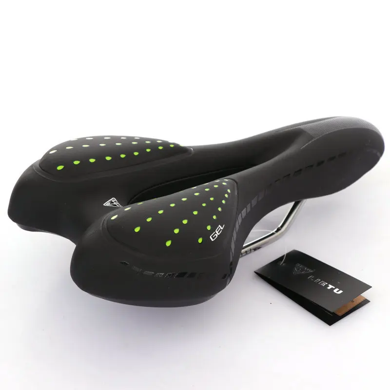 Selle de vélo en plastique pour adulte, large, ouverte, souple, respirante et amortissante, accessoires de cyclisme