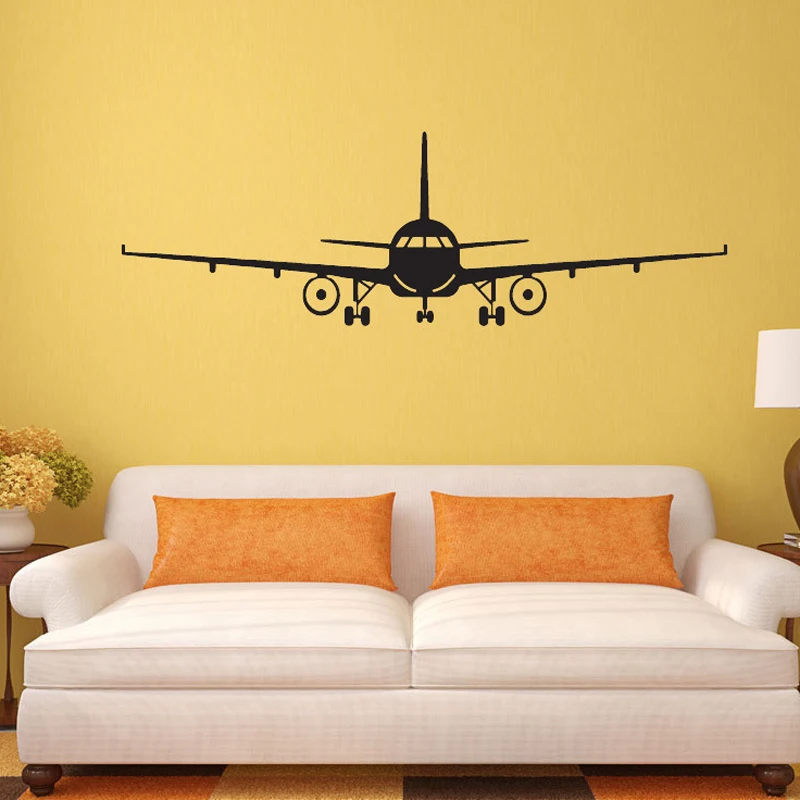 Large Airplane Wall Sticker 3D Home Decor Aircraft Art Decals Living Room Bedroom Decoration For Kids Room Wallpaper Stickers