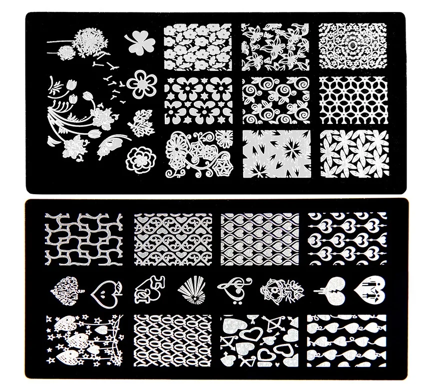 Wholesale New Nail Art Stamping Plate BCN 6cm*12cm Multi-pattern Nail Polish Template Image Decoration Stencils Stamp 500pcs/lot