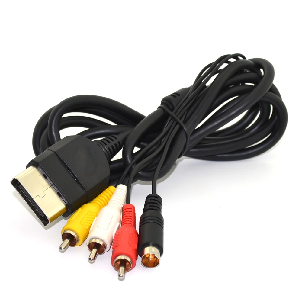 คุณภาพสูง 1.8 M S - Video AV A/V สายเคเบิลสำหรับคอนโซล Microsoft Xbox วิดีโอเกม
