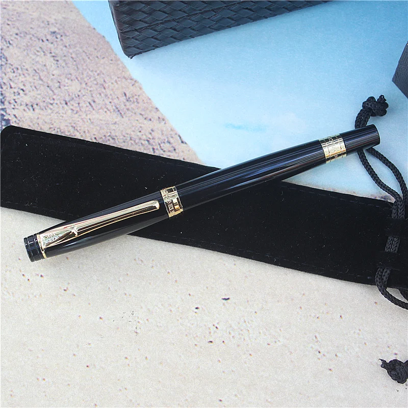 luxury Metal  Gel Pen writing smooth 0.5mm black Ink good quarity business Conference signature  pens