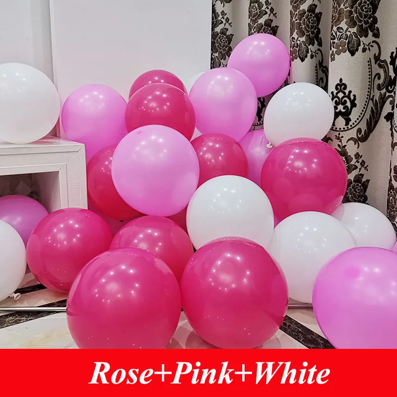 30Pcs/lot Pink Clear White Round Ballons Transparent Balloons Latex Helium Float Birthday Party Baby Shower Wedding Decor Balls