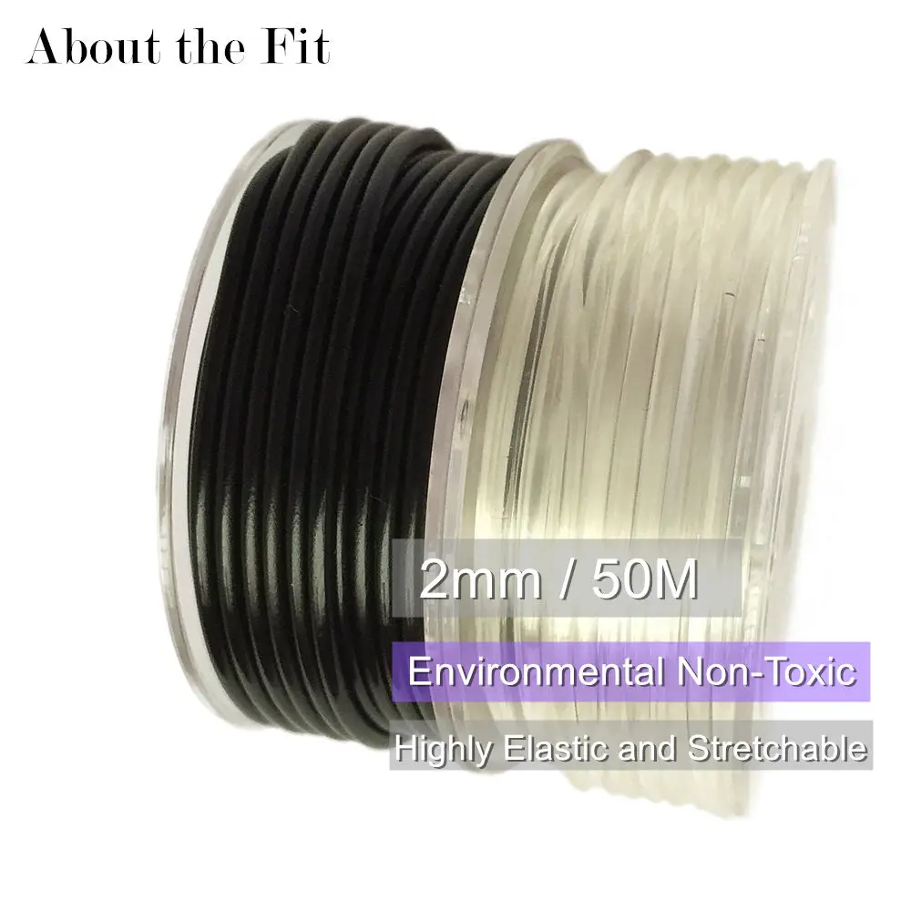 

About the Fit 2mm 50M Stretch Cords Crystal Elastic Threads Wholesale Jewelry Accessories Beading Crafts Lacing Strings Findings