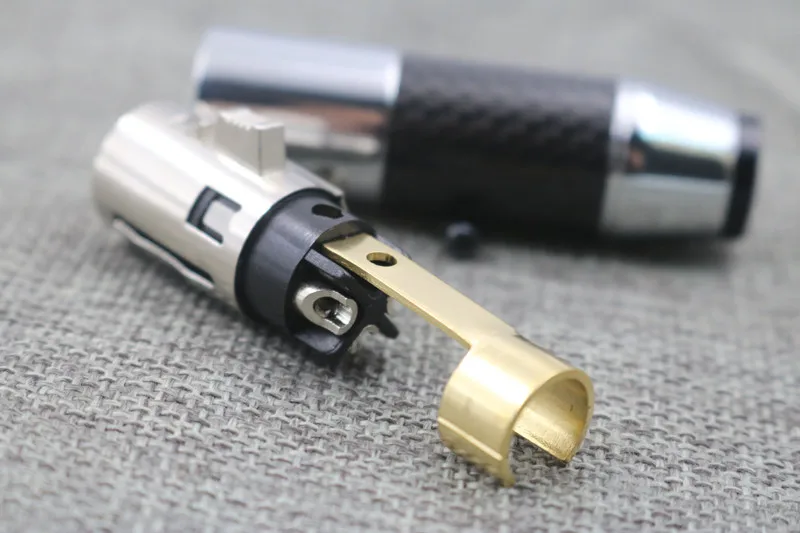 XLR Stecker Jack XSSH HIFI Audio Schwarz Carbon Faser Tellur Kupfer Überzug Rhodium Gold Nylon Weiblich Männlich 3 Pins XLR stecker – Detail 1