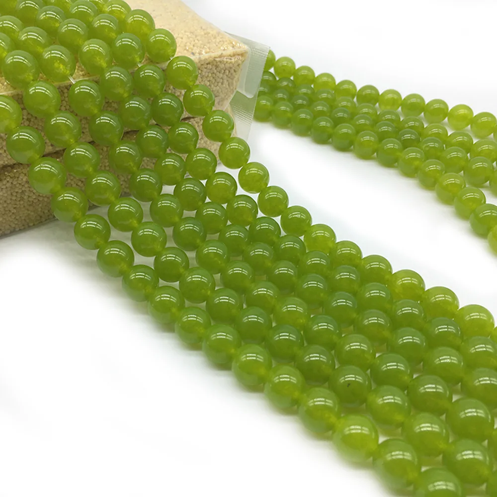1strand/lot Green Quartz Crystals Stone Beads Round Loose Spacer Bead For Jewelry Making 4/6/8/10/12 mm Pick Size DIY Bracelet