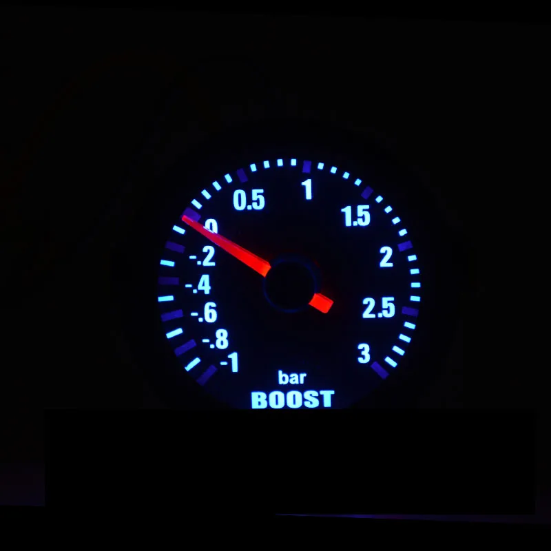 52 mm Boost/Vakuum/Wassertemperatur/Öltemperatur/Ölpresse/Spannung/Drehzahlmesser/Luft-Kraftstoff-Verhältnis/EGT-Messgerät, analoge blaue LED + 52 mm Messgeräte – Detail 9