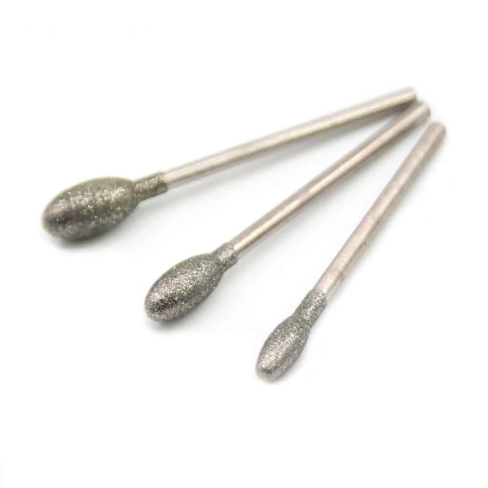 Herramientas dremel de grano fino Tipo G, brocas abrasivas de jade de diamante, cabezal abrasivo dental para dremel