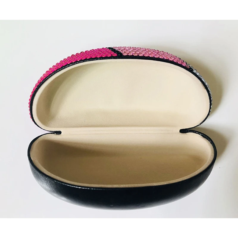 Handmade Stick Diamond Glasses Box Fashion feeling Sunglasses Case Large Size Rhinestone Eyeglasses Storage Boxes L3