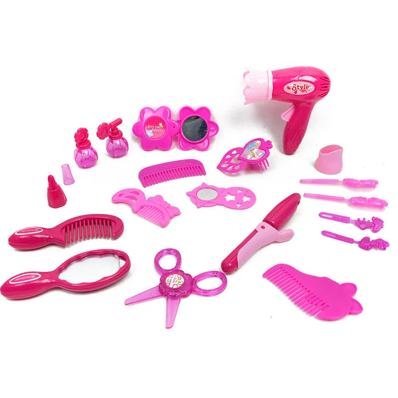 Girls Beauty Hair Toy Children Simulation Cosmetology Salon Toys Suit Girl Ornaments Dressing Makeup Children Pretend Play Toys