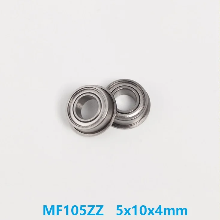 

100pcs/500pcs MF105ZZ MF105Z MF105 ZZ Z 5x10x4 mm flange deep groove Ball Bearing Miniature 5*10*4mm double shielded