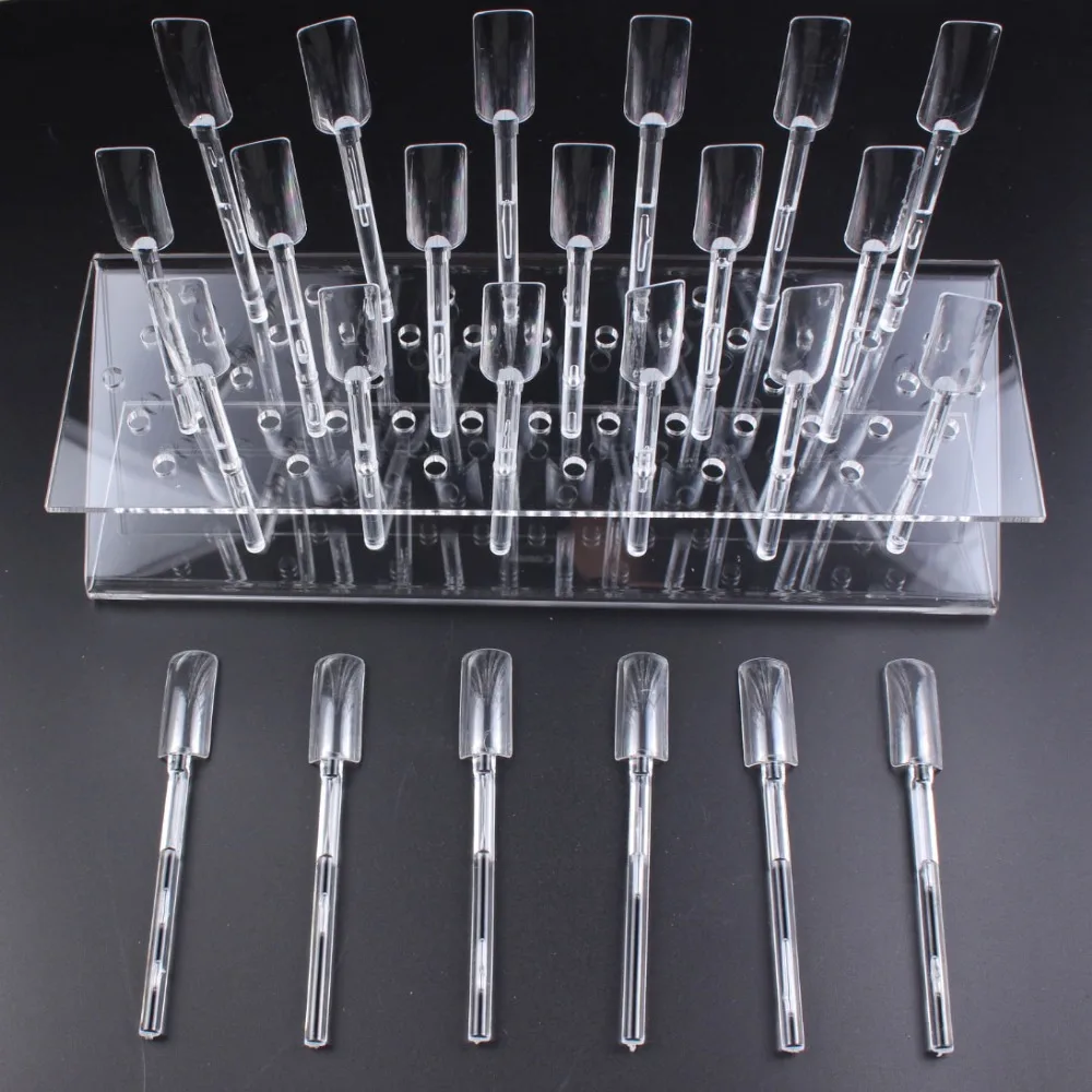 Finger Angel 64 Clear Nail Art Salon Display Stand Color Display Sticks for Manicuries Practice Tool Nail Polish Stand