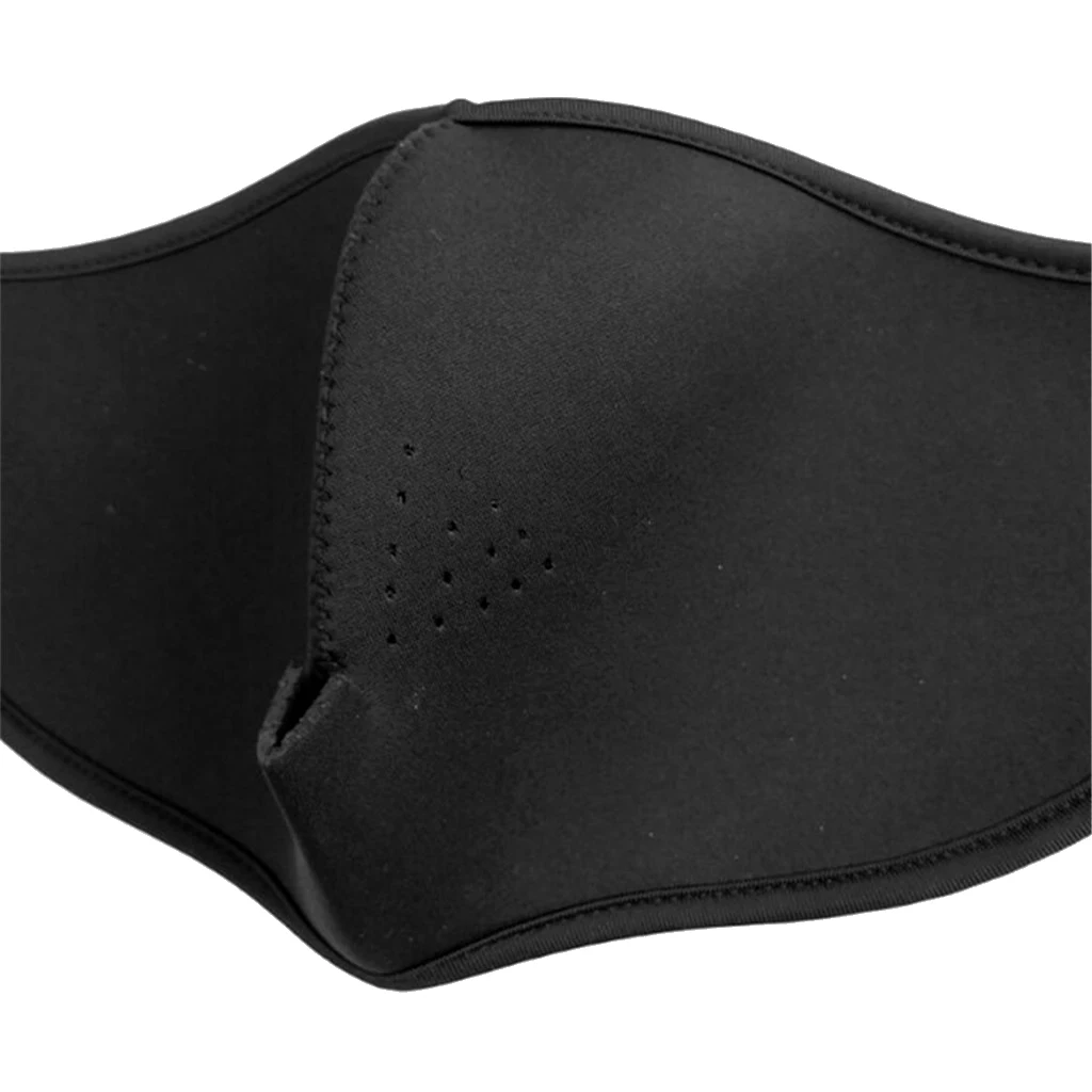 Black Neoprene Multi Use Ski Half Face Mask for Running Skiing Bike Cycling - Windproof & Dustproof