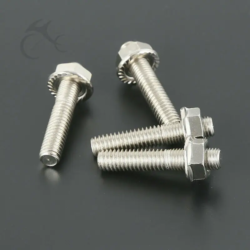 Motorcycle Stainless Exhaust Port Studs Nuts For Harley Sportster Dyna Touring Super Glide Wide Glide CVO Sportster XL1200 XL883