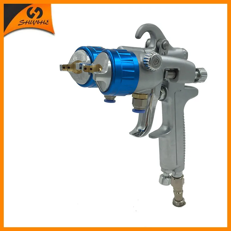 

SAT1189 high pressure dual nozzle spray gun air gun paint sprayer double head sprayer nano chrome foam sprayer