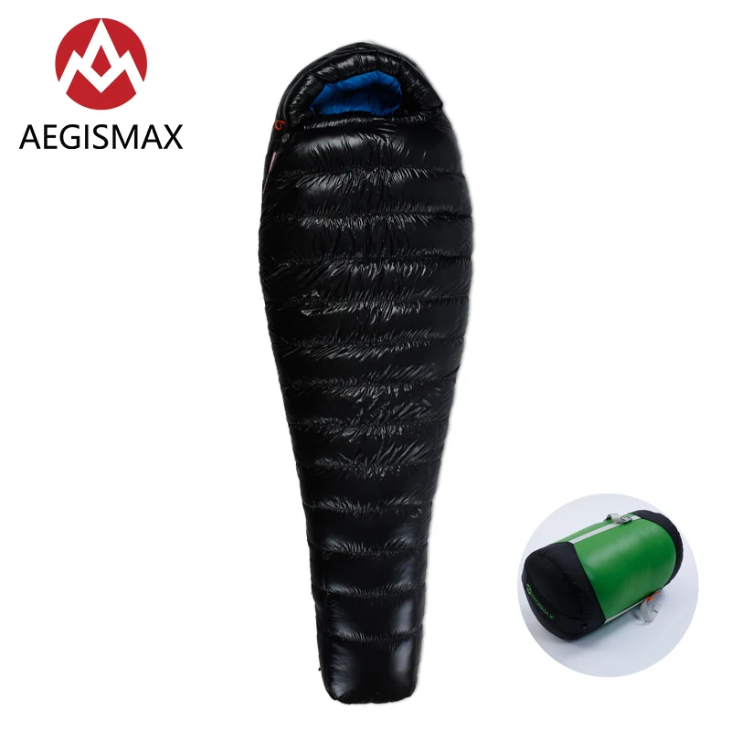 AEGISMAX D2 Duck Down Outdoor Ultralight Three-Season Mummy Stitchable Couple Down Portable Sleeping Bag