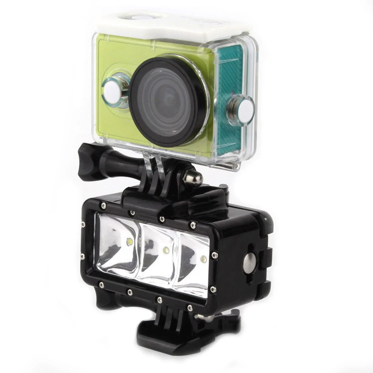 Новая Водонепроницаемая светодиодная вспышка для видеосъемки Go Pro, подводная лампа для дайвинга для GoPro Hero4/3 +,SJ4000/для Xiaomi Yi SJCAM, аксессуары