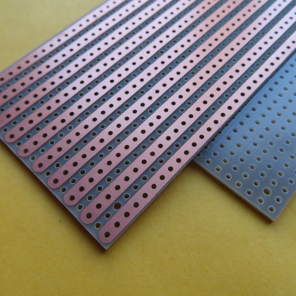 5pcs Single Side FR4 Fiberglass 5x10cm Stripboard Veroboard circuit board breadboard prototyping paper pcb platine leiterplatte