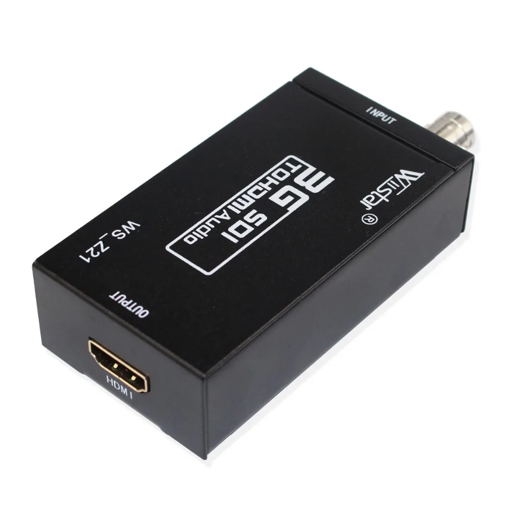 Wiistar SDI Converter BNC SDI to HDMI Audio Video Converter  Adapter Support HD 3G SDI Full HD 1080P High Quality