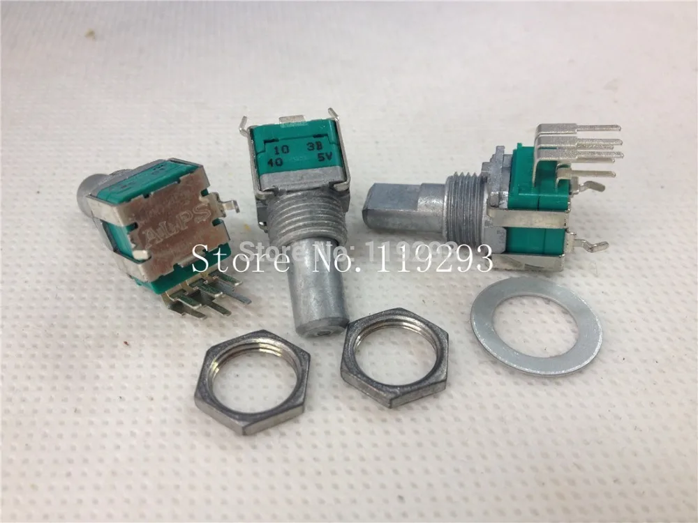 [BELLA]Japan ALPS9 double metal shaft midpoint RK09L Series 09 Precision Potentiometer B10K B50K twin 15MM--10PCS/LOT