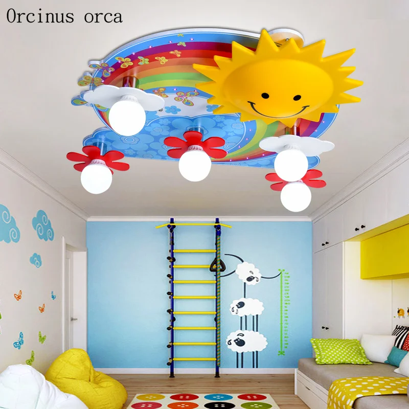 

Cartoon creative sun LED ceiling lamp boy girl bedroom children's room lamp lovely personalized painting ceiling lamp