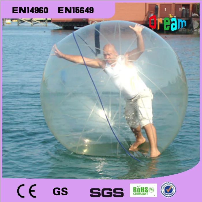 Ballon de marche gonflable en TPU pour hamster humain, ballon d'eau, ballon de football, ballon d'eau, ballon de zorbing, 2m