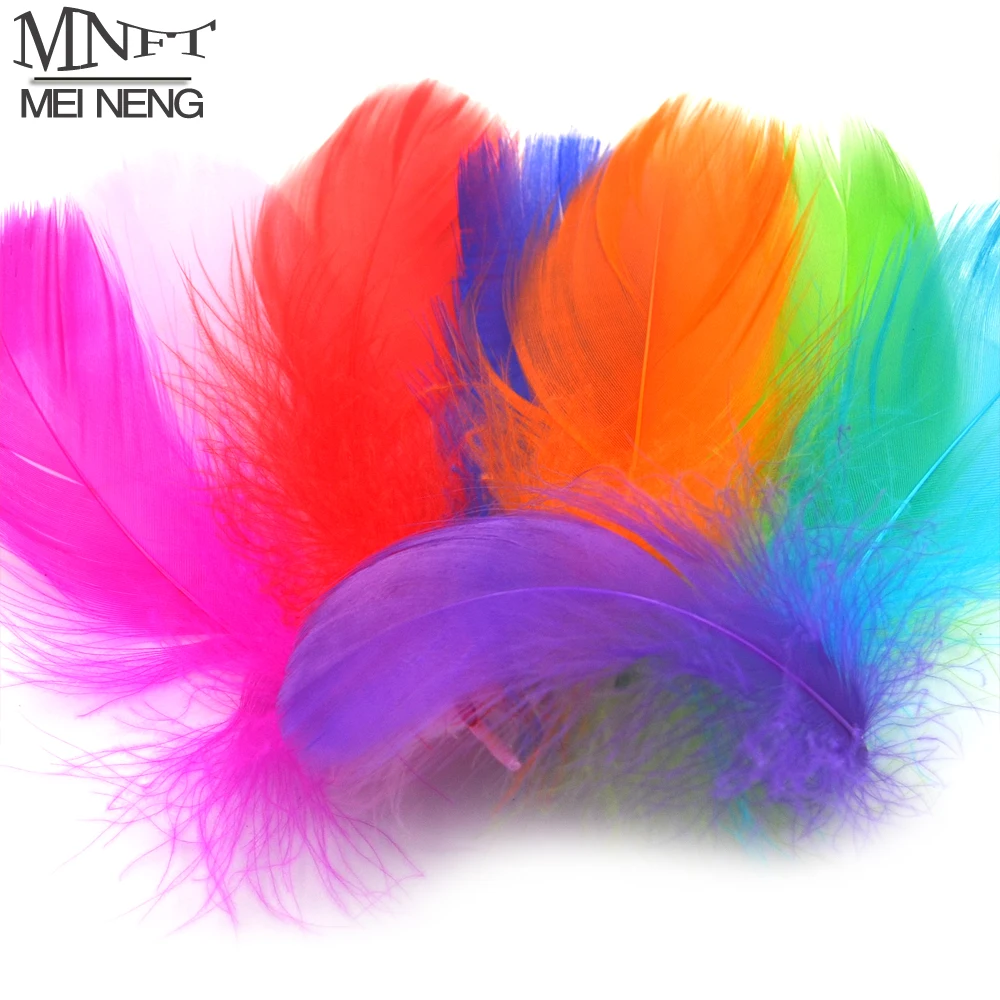 

100Pcs Assorted MALLARD FLANK FEATHERS Fly Tying Material Duck Wing Feather Random Mixed Color For Nymphs Wet Dry Flies Making