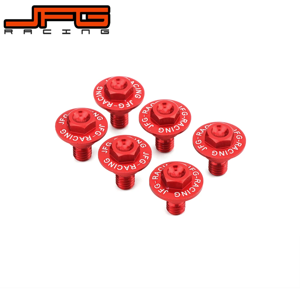 CNC Aluminum 6 PCS Mudguard Upside Down Damping Fork Guard Bolt For HONDA CR125R CR250R CRF250R CRF250X CRF450R CRF450RX CRF450X