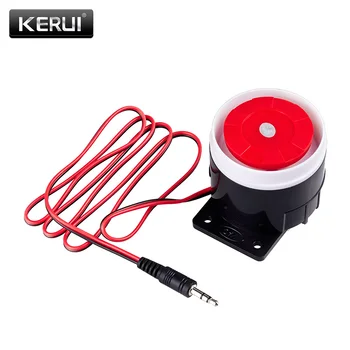 KERUI מיני Wired סירנה צופר עבור אזעקת אבטחת מערכת 120 dB בקול רם סירנה